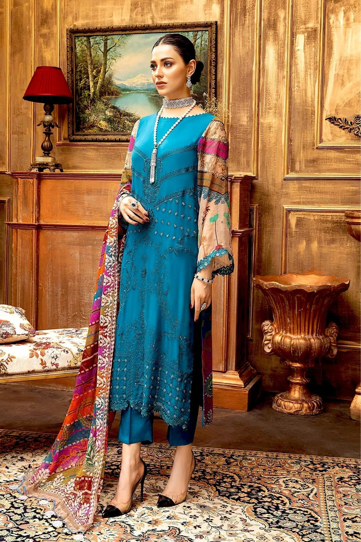 Charizma Vasal Embroidered Chiffon Collection 2021 – VSL-08