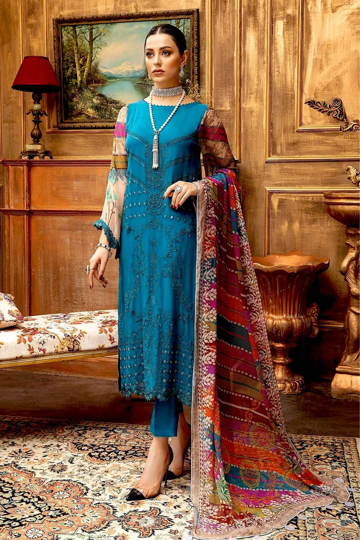 Charizma Vasal Embroidered Chiffon Collection 2021 – VSL-08