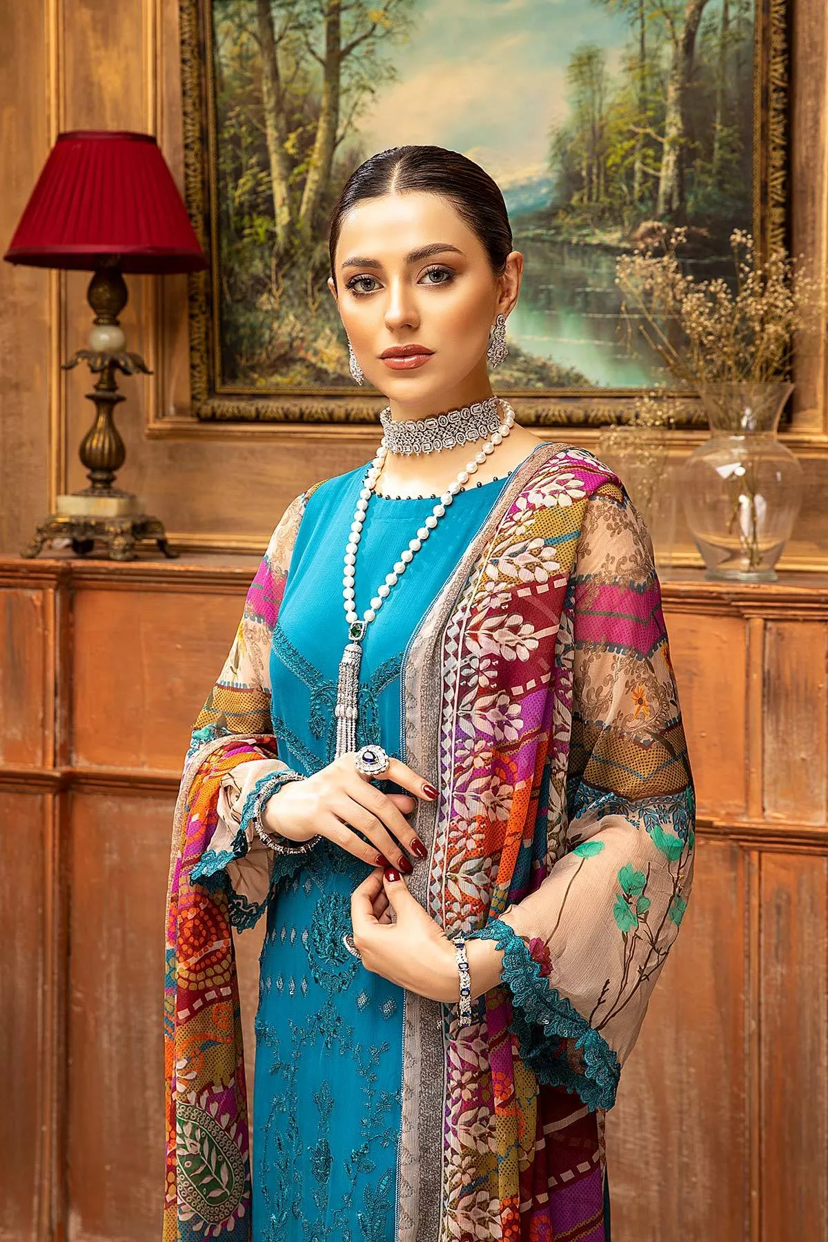 Charizma Vasal Embroidered Chiffon Collection 2021 – VSL-08
