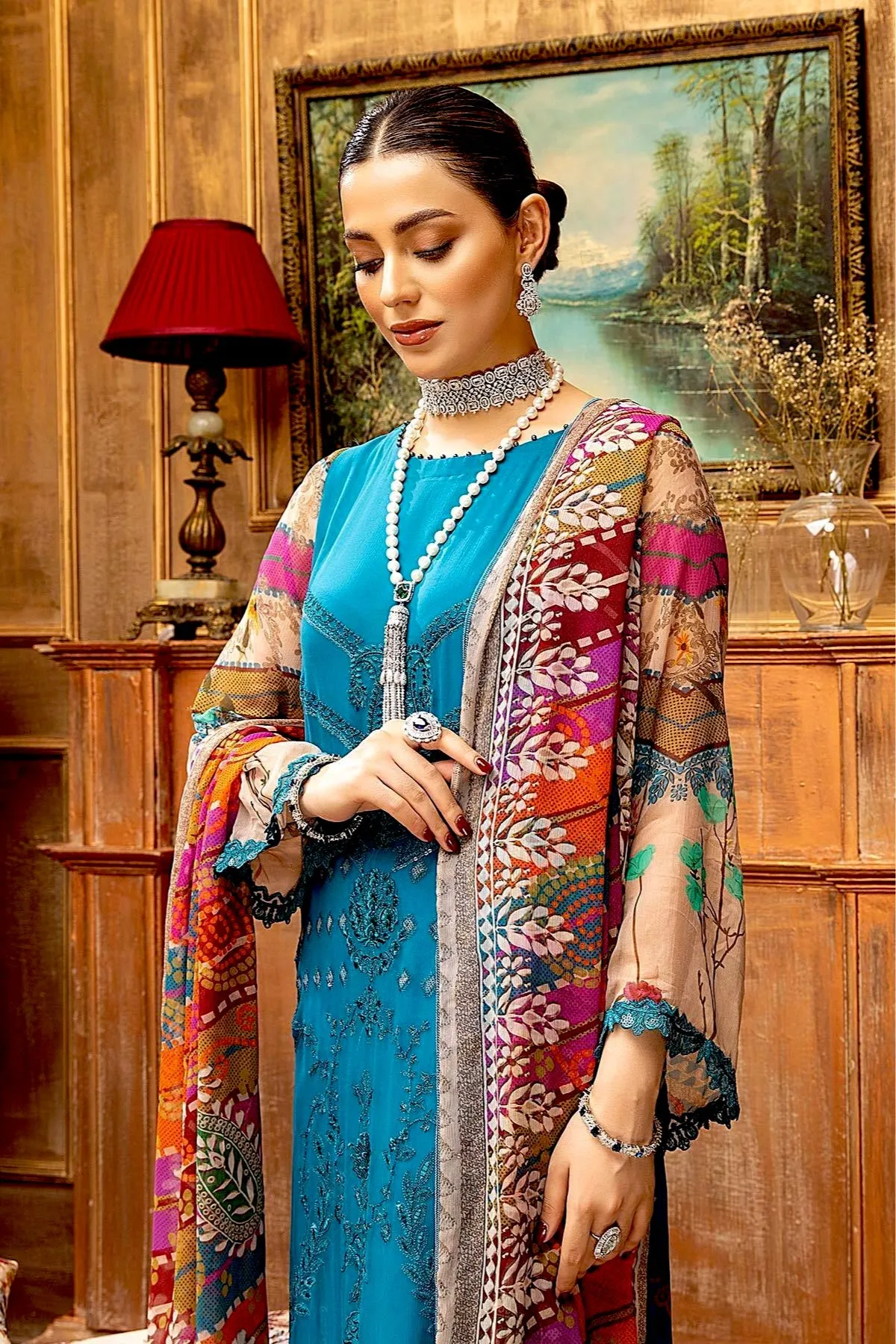 Charizma Vasal Embroidered Chiffon Collection 2021 – VSL-08