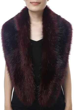 Dikoaina Extra Large Women's Faux Fur Collar for Winter Coat