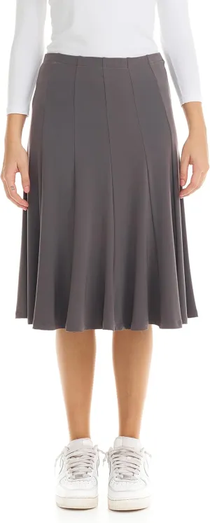 ESTEEZ Stretchy A-Line Skirt for Women - Knee Length/Midi