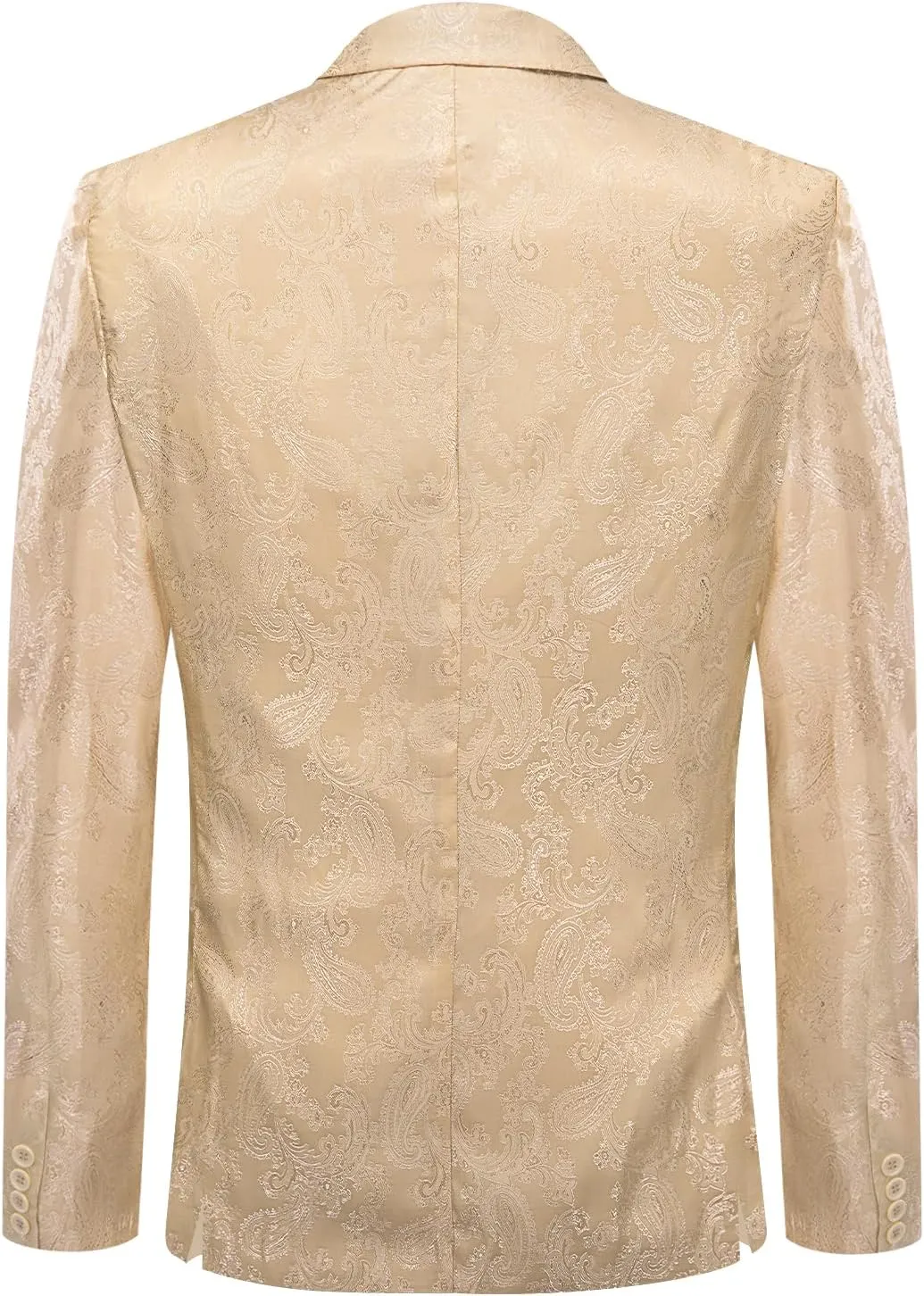 Hi-Tie Mens Blazer Jacket One Button Suit Silk Satin Light Weight Suit Paisley Solid Casual Sport Coats Tuxedo Jacket