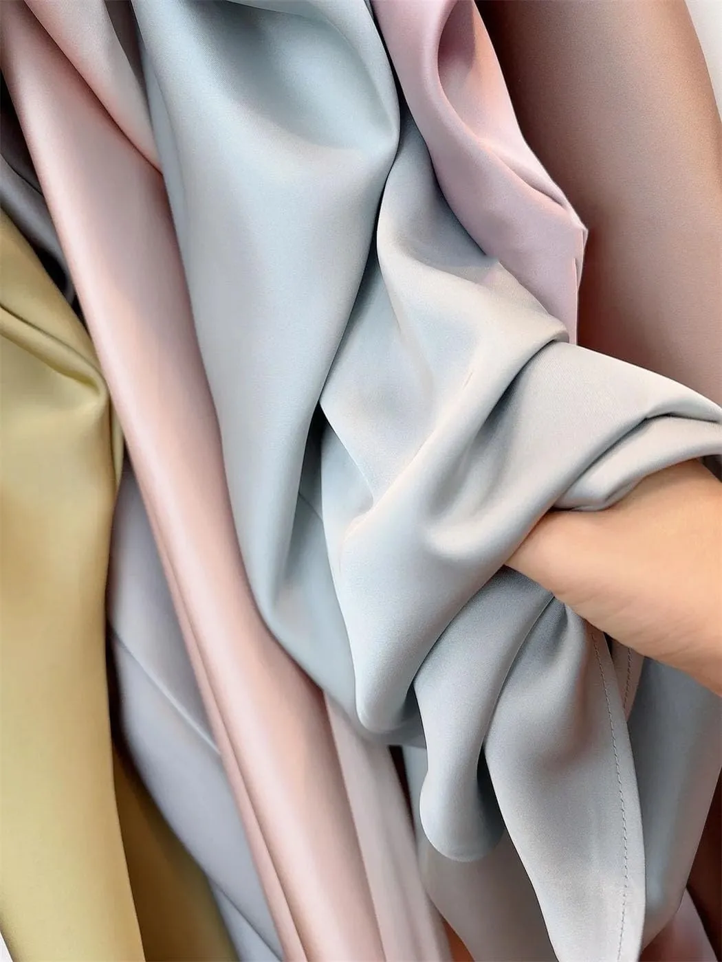 High Waist A-Line Long Skirt Satin Silky Mermaid Skirt Party Prom Elegant Wrap Hip Skirt