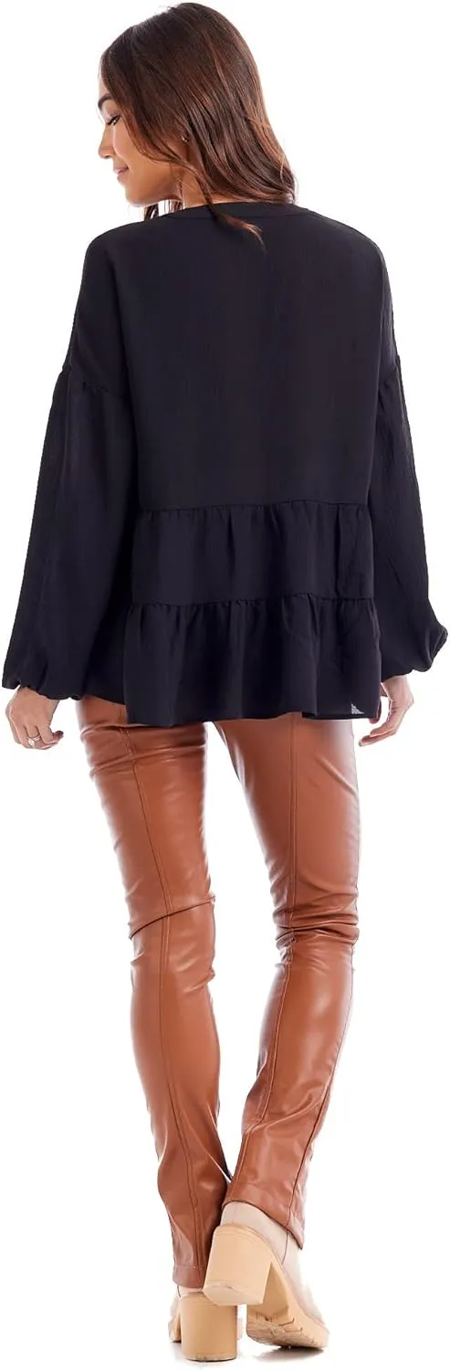 Mud Pie Women's Orleans Flounce Top