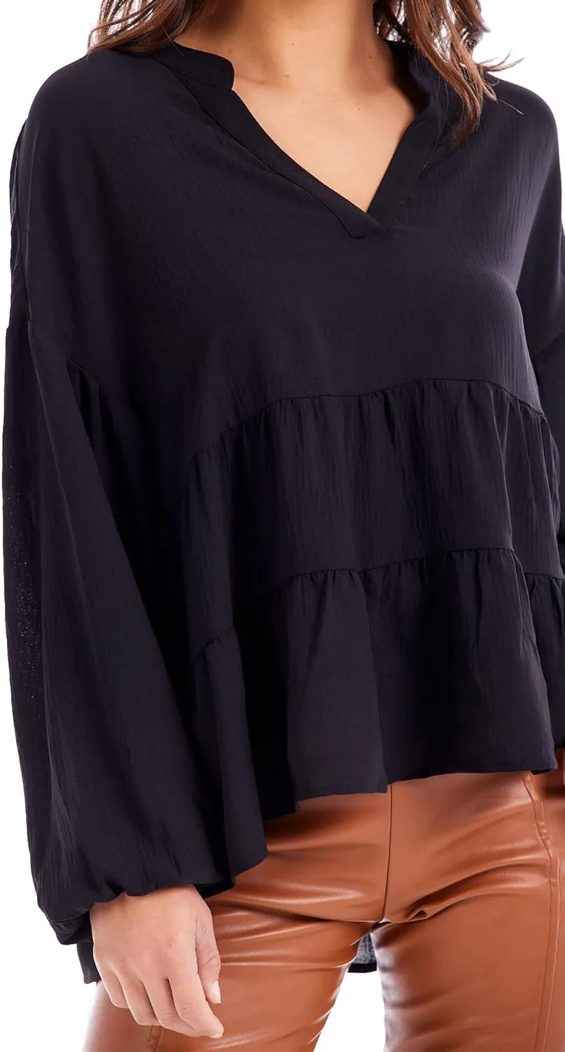 Mud Pie Women's Orleans Flounce Top