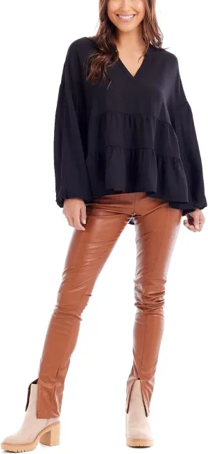 Mud Pie Women's Orleans Flounce Top