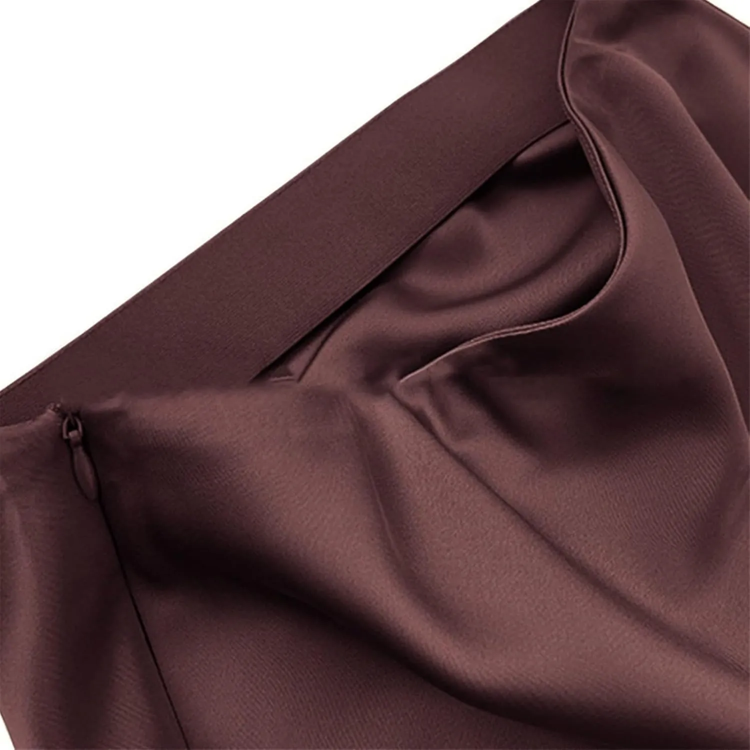 Skirts for Women Maxi Satin High Waisted Elastic Skirts Elegant Bodycon A-Line Solid Color Silk Skirt for Summer 2025