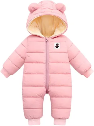 Snow Jumpsuit for Kids Windproof Hooded Snowsuit Outdoor Coat Kids Toddler Girls Jacket Warm Kids Snowboarding Pants