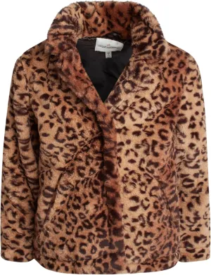 URBAN REPUBLIC Girls' Jacket- Long-Length Plush Faux Fur Teddy Overcoat