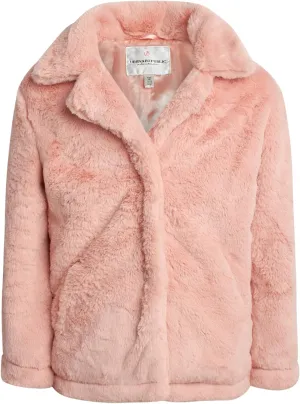 URBAN REPUBLIC Girls' Jacket- Long-Length Plush Faux Fur Teddy Overcoat