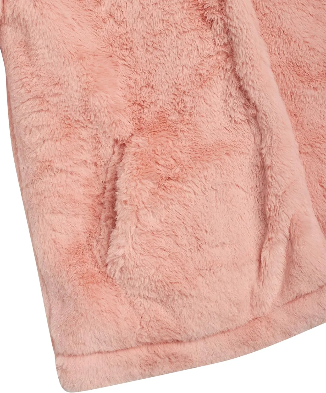 URBAN REPUBLIC Girls' Jacket- Long-Length Plush Faux Fur Teddy Overcoat