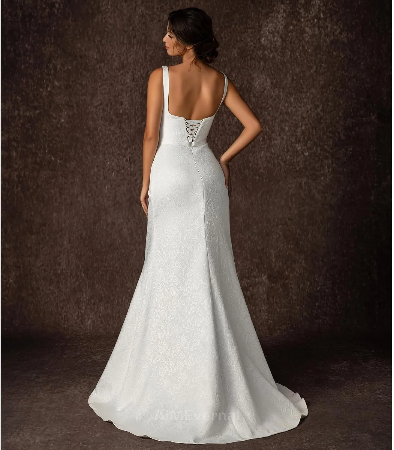 Wedding Dress Elegant Royal Style for Women,Jacquard Dress for Summer Garden Wedding,Lightweight Wedding Bridal Dress