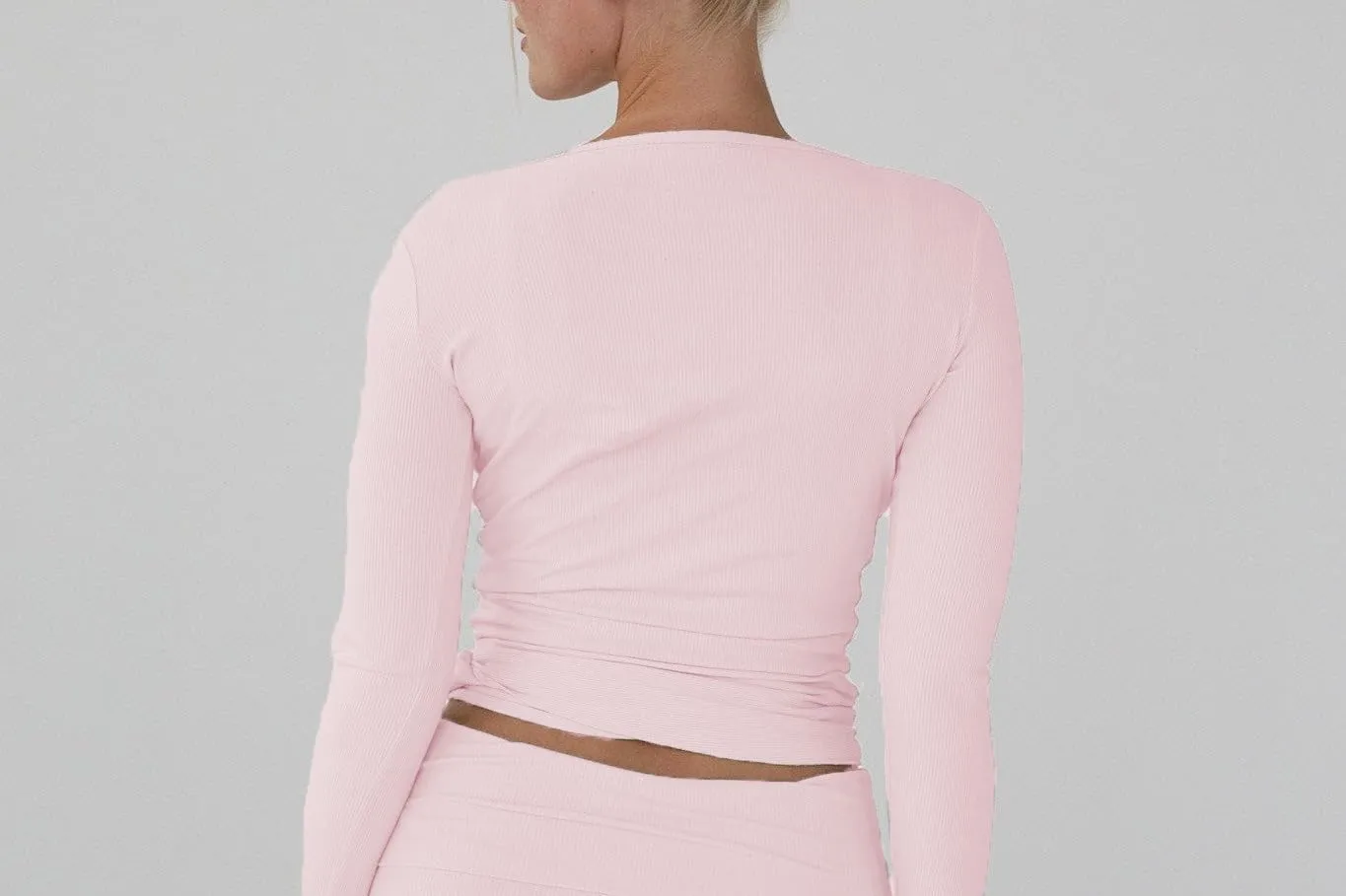 Women Ballet Wrap Top Deep V Neck Cross Wrap Crop Top Slim Fit Tie Front Long Sleeve Workout Yoga Shirt Coquette Blouse