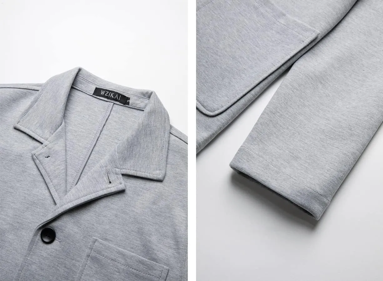 WZIKAI Men's Casual Sport Coat Jacket Regular Fit Lightweight Suit Jacket for Men